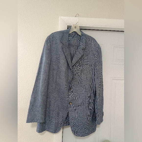 Canali Current 1934 Kei linen/wool/silk Unstructured Blazer 2btn Size 44R - Picture 9 of 10